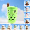 Bubble Tea Plush Toy Pendant Keychain Cute Boba Cup Expression Cartoon Doll Soft Gift