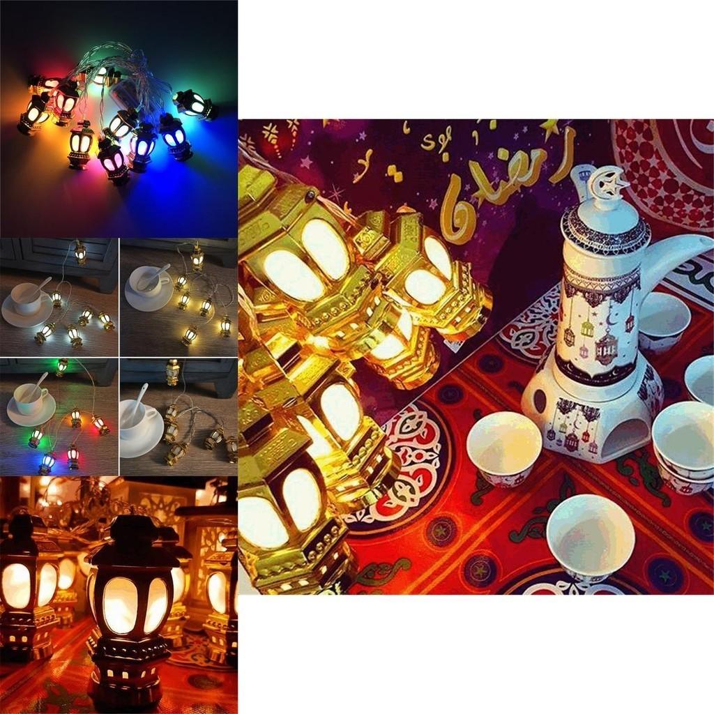 Exquisite Ramadan Eid Mubarak Lantern Led Fairy String Light Hanging Decoration