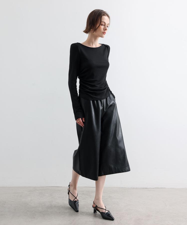 Epelleu Leather Bermuda Pants