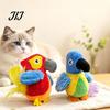 Indoor Cat Hunting Training Toy Chirping Bird Toy, Interactive Plush Parrot Soft Stuffed Toys Pounce for Cats And Kittens, Stimulating Instinct