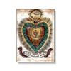 Sacred Heart of Jesus Canvas Painting Mary Sacred Heart Art Poster Print Wall Art Picture for Living Room Home Decor Frameless