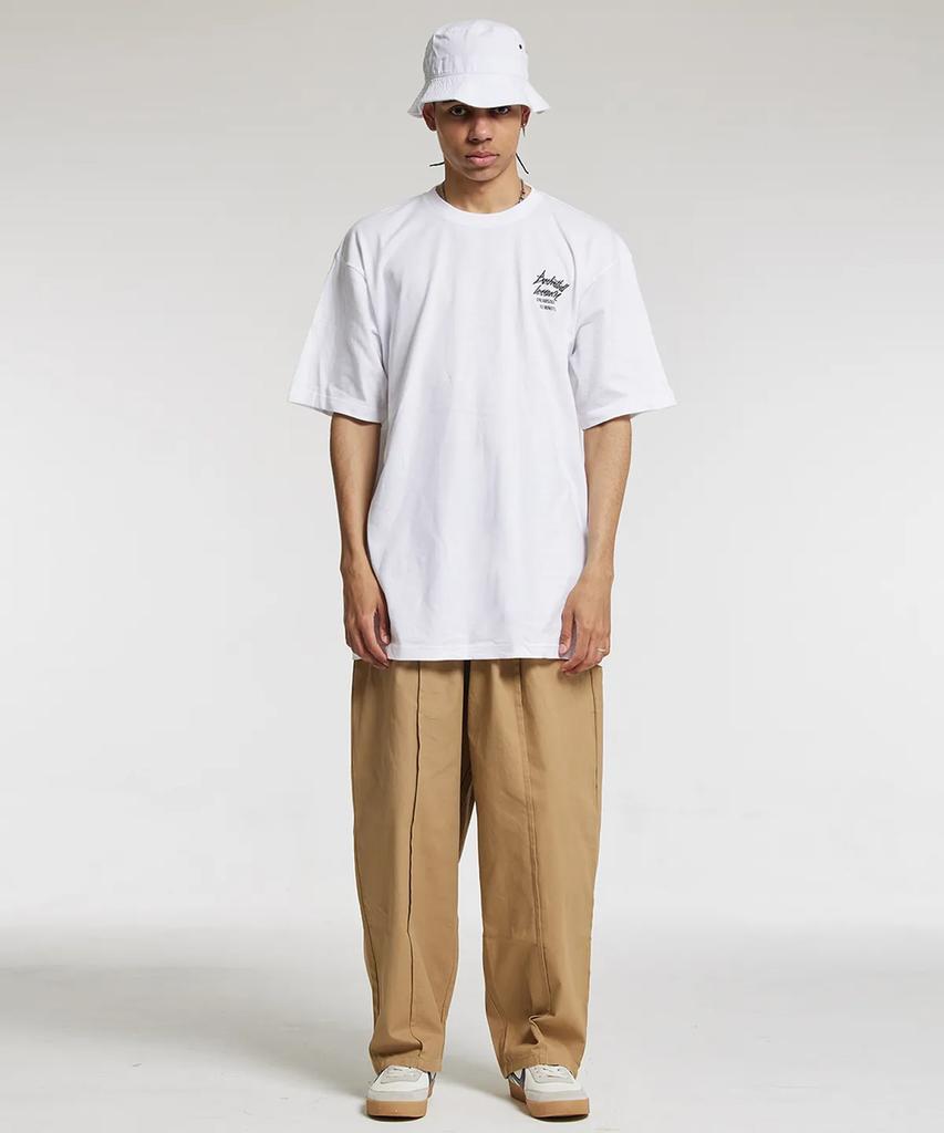 CREAM SODA LAB [2Pack] Quarter Logo Short Sleeve T-Shirt White (Blue) White (Black)
