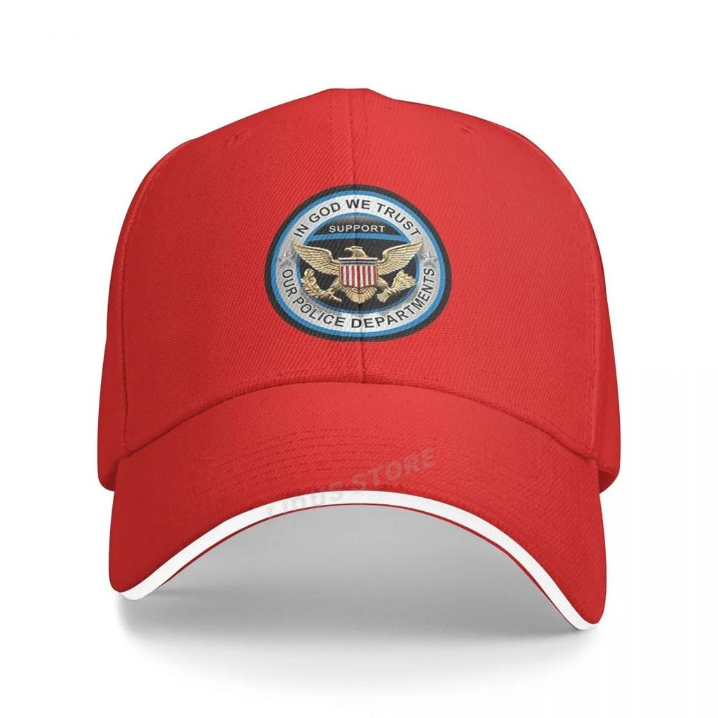 In God We Trust Support Our Police Department Usa Baseball Cap Fashion Usa Eagle Men Hat Summer Adjustable Snapback Hats Bone