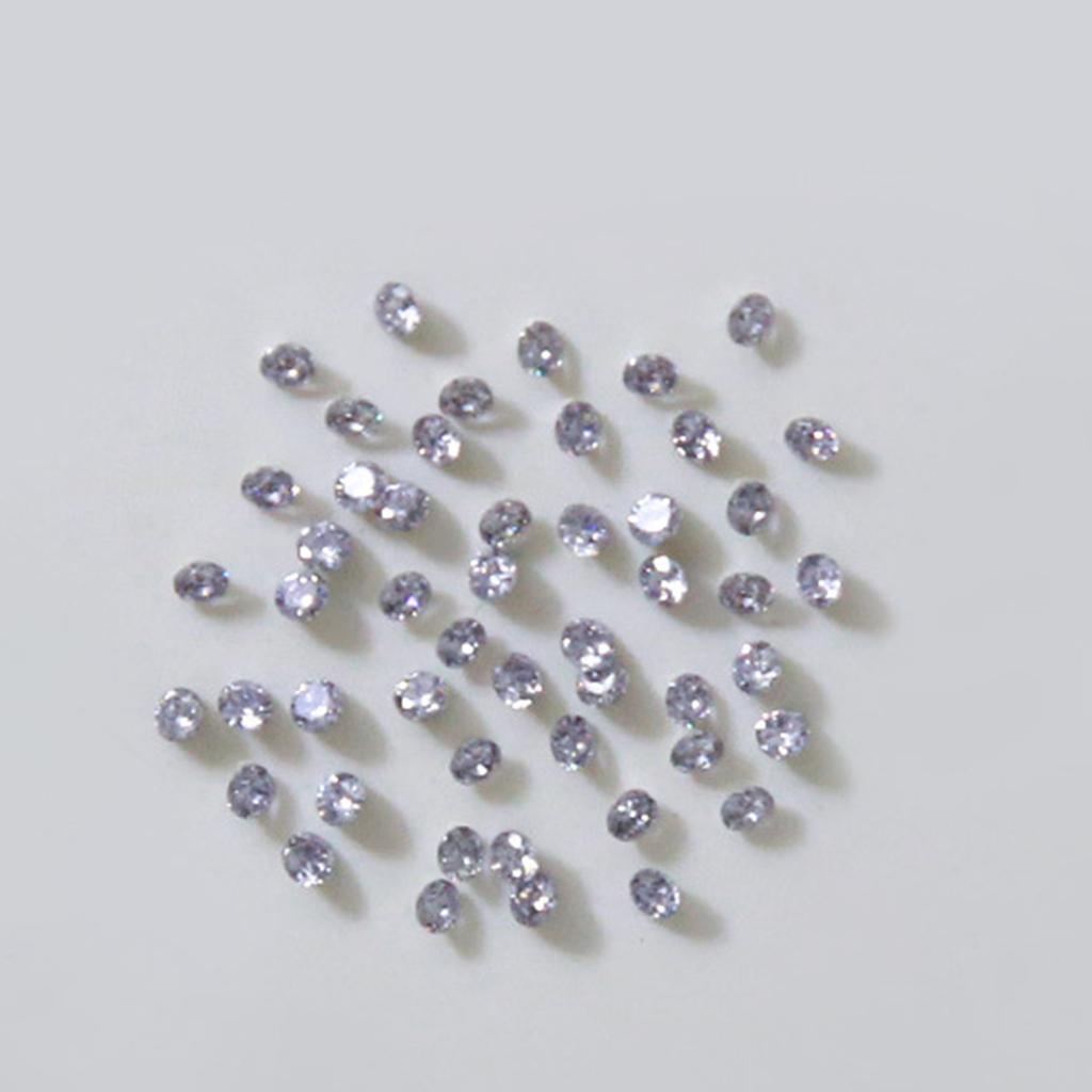 50PCS Nail Art Rhinestones Clear Crystal Rhinestones Nail Charms Round Nail Art Decals Decorations for Nail Salon Design