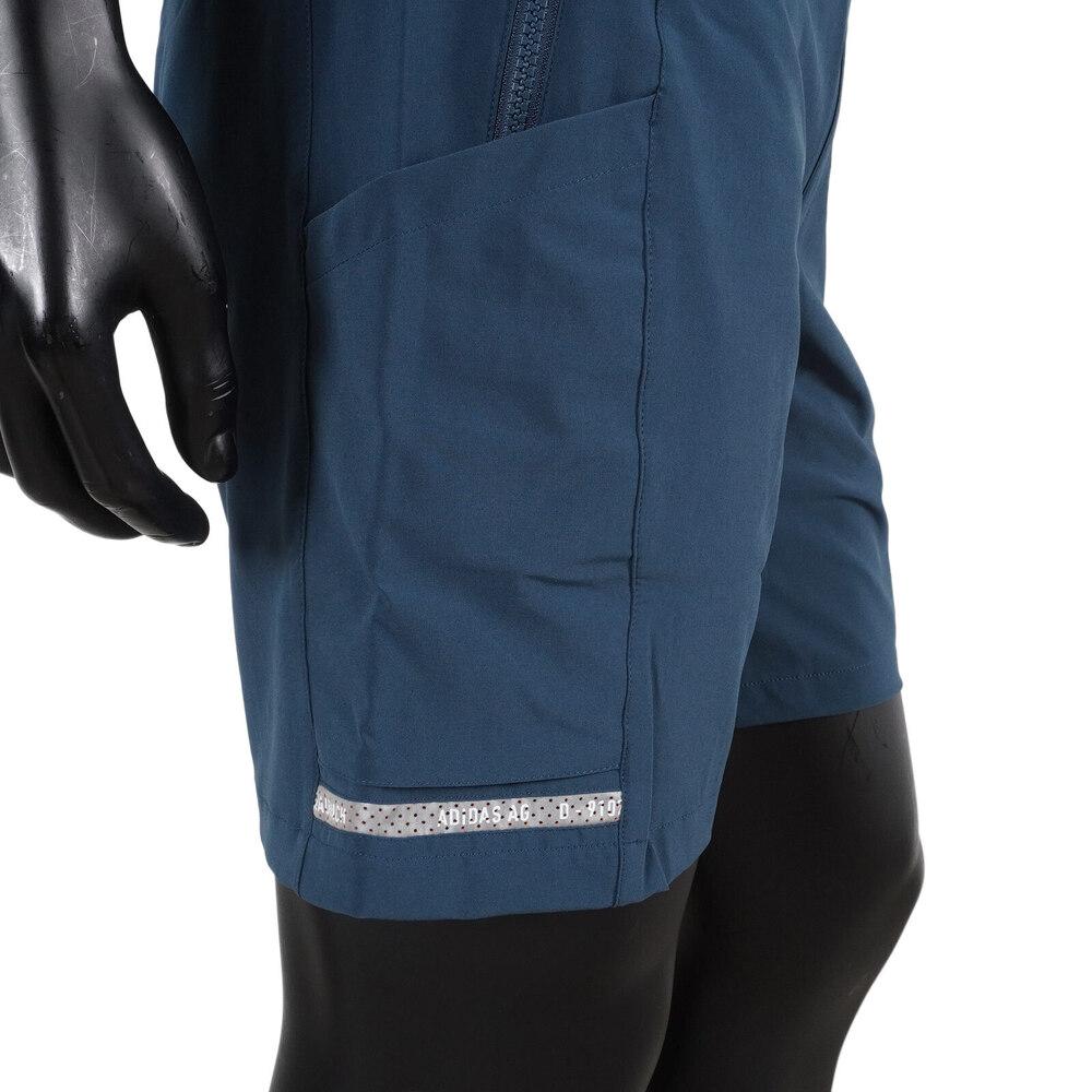Adidas Adjustable Waist Sporty Shorts Men Bottoms Navy-Blue GU1746