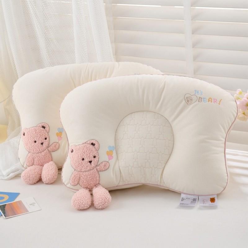 Weiche Faserkissen für Kinder Kleinkinder Schlafunterstützung Ergonomische Nackenpflege Kinderzimmer oder Wohnheim 30x50cm 40x60cm 30x50cm Kids Pillow beige