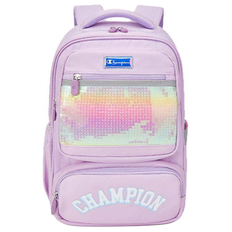 Champion Iridescent Sequin Zipper Closure Fabric Backpack Kids backpack Purple Pink 24SSYHP13 Purple