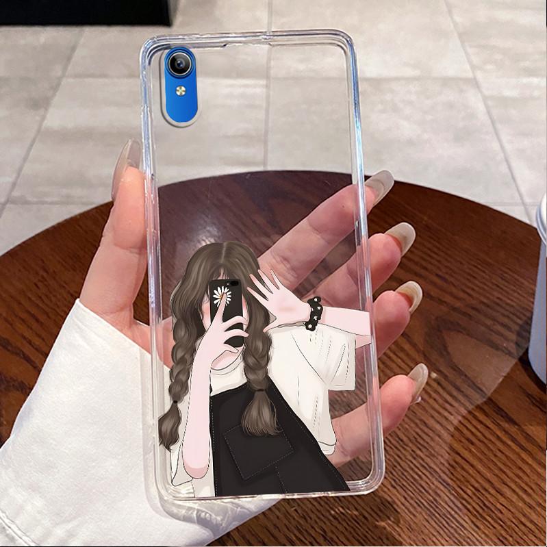 Case For Vivo Y91C / Y1S / Vivo 2015 / 1820 Luxury Cute Love Rabbit Funny Pattern Casing Ultra Thin Slim Clear Soft Phone Case