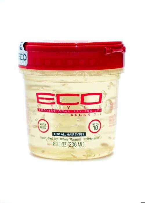 Gel - Eco Styler - Huile d'Argan - 8oz - Sans Parabène - Brillance Pour Tous Types De Cheveux