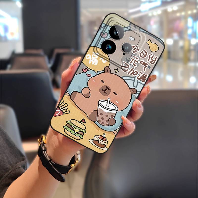 Cartoon Silicone Phone Case For Realme GT7 Pro TPU Shockproof Couple Phone Pouch Anti-dust Full Wrap Soft Case Graffiti