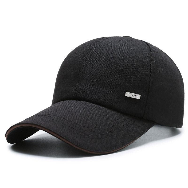 New baseball cap men's cap sun protection sun hat versatile trendy hat versatile canvas solid color hat
