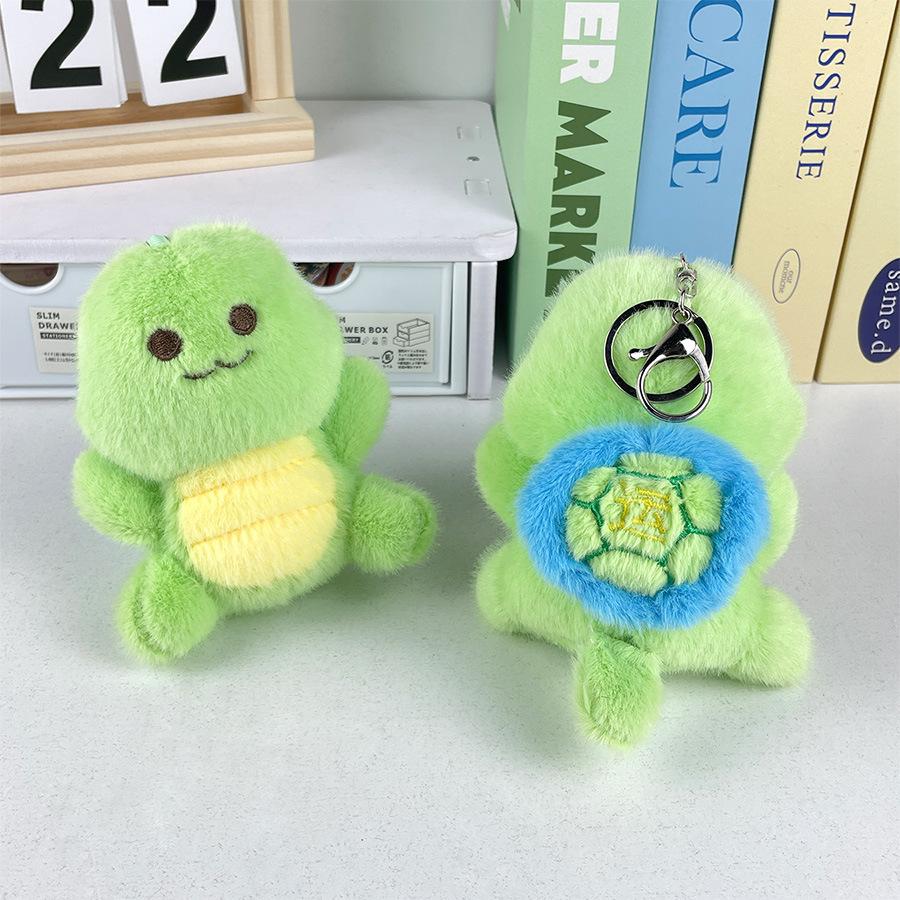 Cartoon Little Turtle Schoolbag Pendant Doll Cute Plush Toy Transport Turtle Grabbing Machine Doll Birthday Gift