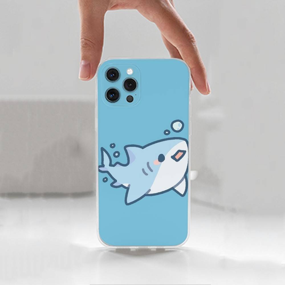Cute S-Sharks-s Phone For iPhone 14,13,12,11,17,16,15,Pro,X,XS,XR,SE,Max,Plus,Mini Transparent Soft Cover
