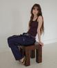 Toabe Sunlit Cotton Wide Pants (Blue Navy)
