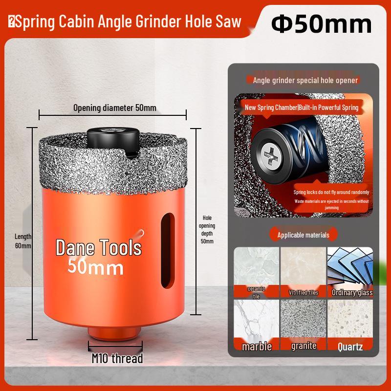 Dane Spring Tile and Stone Hole Enlarging Tool for Dry Cutting
