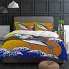 Animal Fish Sea Wave Spray Bedding Set 3pcs Boys Girls Duvet Cover Pillowcase Kids Adult Quilt Cover Double Bed Set Home Textile