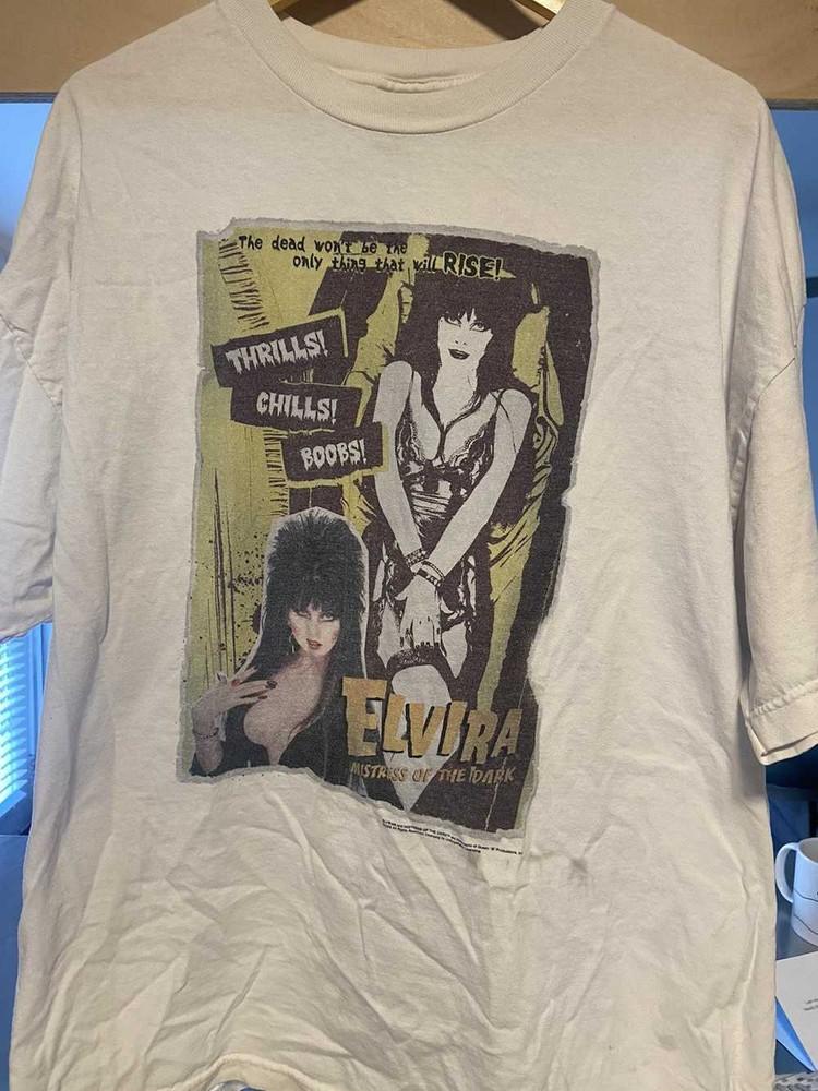 Vintage Elvira Mistress of The Night Short Sleeve Unisex Tshirt S-5XL KH11557 Unisex T-Shirt XXL