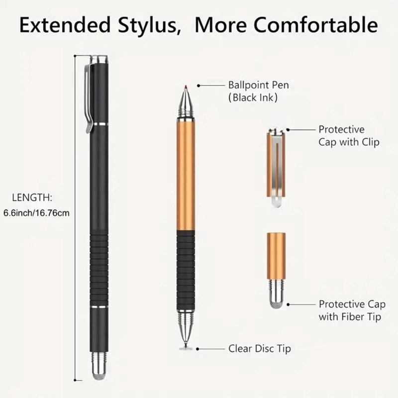 MultiDevice Touch screens Pen With Ballpoint Function High Sensitivity Tip For Androids Tablets Phones Durability Design