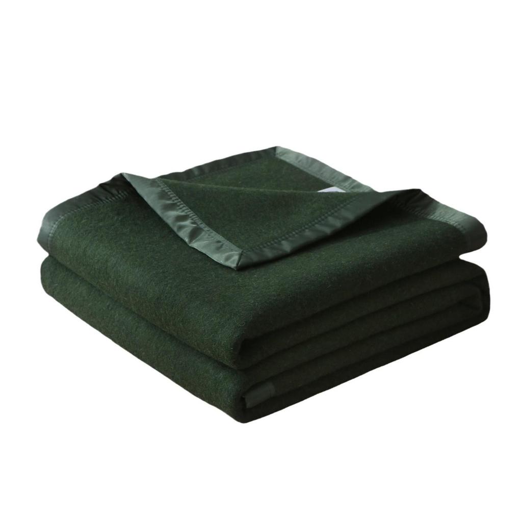 Militärgrüne 60% Woll-Decke für Wohnheim oder Sofa