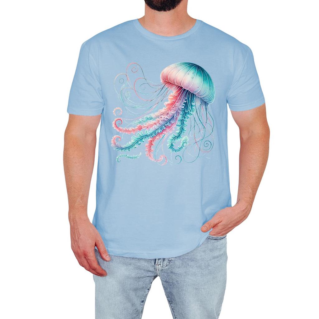 Colourful Jellyfish Mens T-Shirt Marine Art Funny Cute Animal Lover Gift