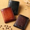 New men's wallet vertical first layer cowhide anti-theft swipe card degaussing genuine leather wallet popular wallet