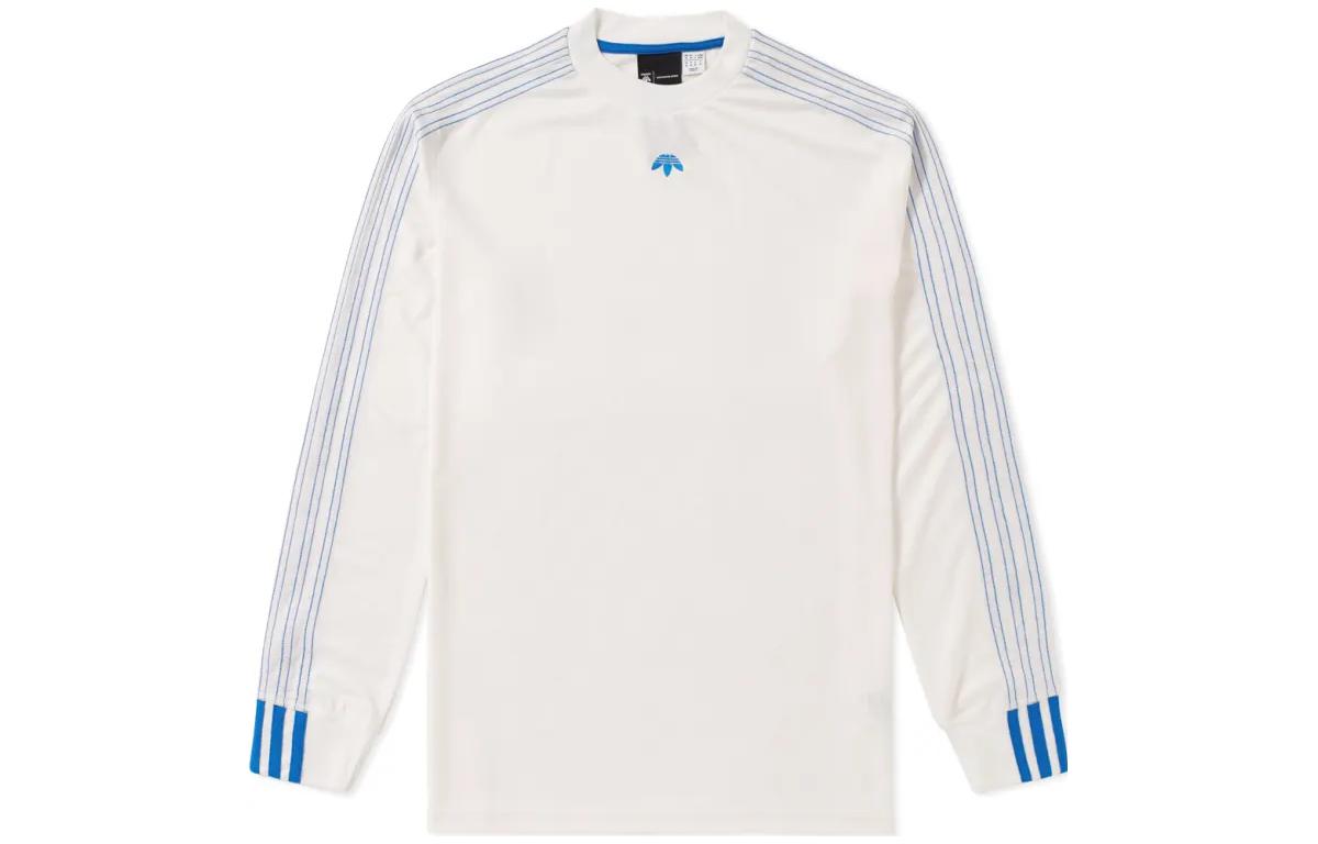 Adidas Originals X Alexander Wang Alexander Wang Collaboration T Shirts Men s White Crew Neck Moderate Straight Fit BR9234 S