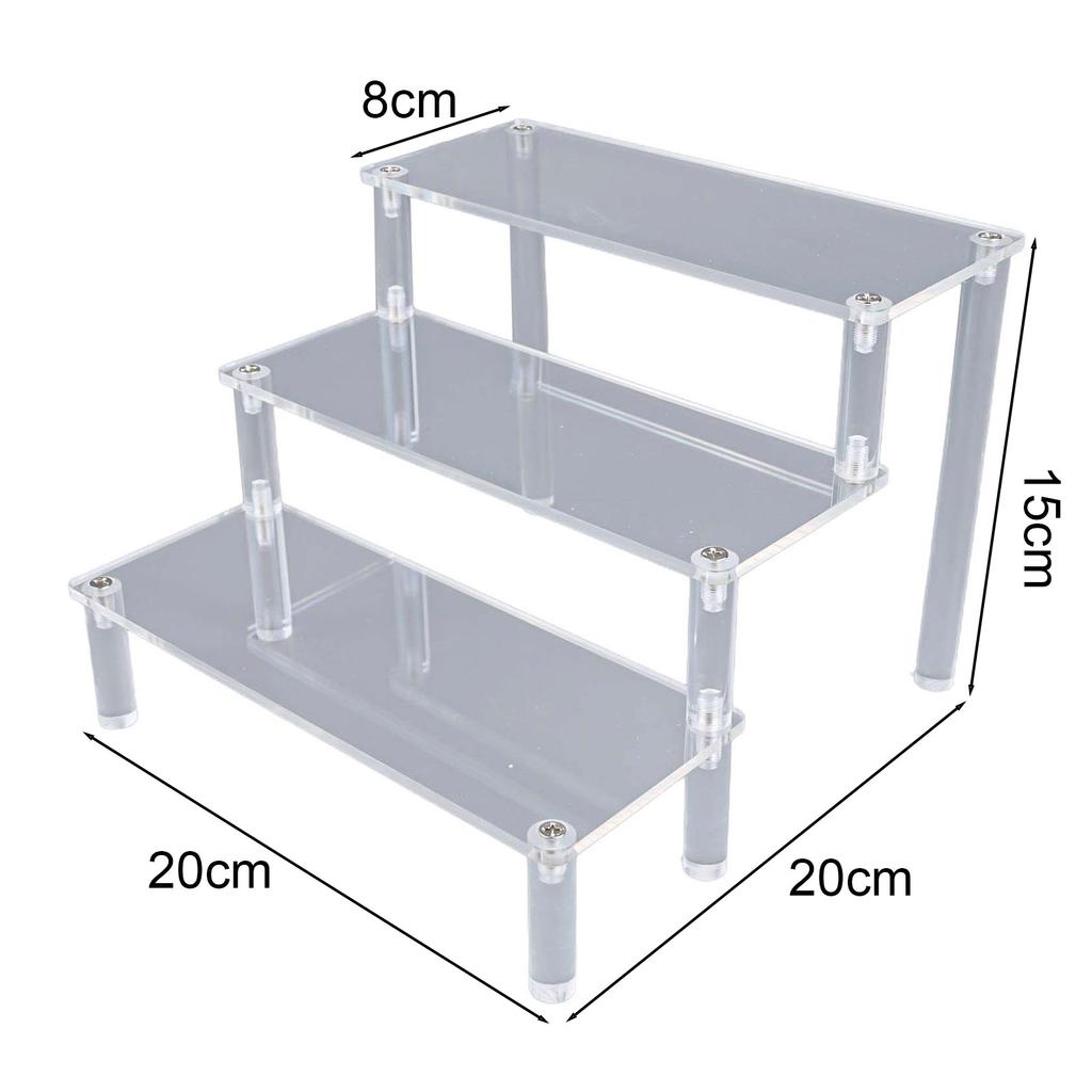 Figurine Display Stand Single Layer 30cm Long (30*8*5cm) Acrylic Display Stand Versatile Use Hassle-free Assembly Retail Store