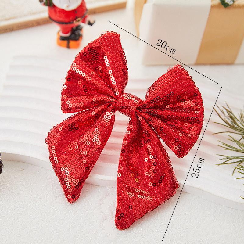 Christmas Pearlescent Sequins Bow DIY Handicrafts Christmas Tree Scene Arrangement Pendant Decoration Christmas Drop Ornaments