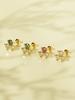 Minimalpiercing 14K Moissanite Diamond Triangle Piercing Earrings