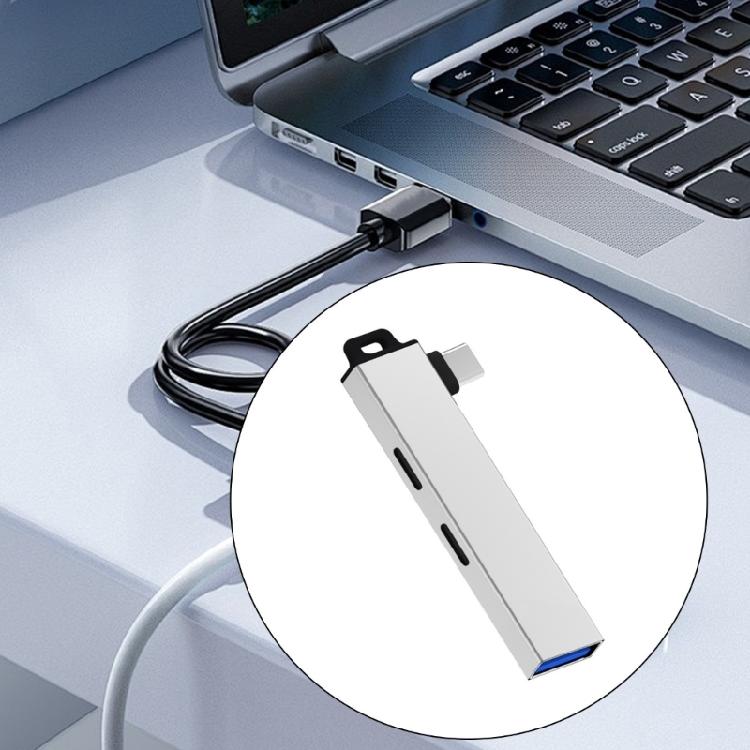 Lightweight USB C Hub Type C Converters with Additional USB C Port for Convenient Use Across Various Operating Systems