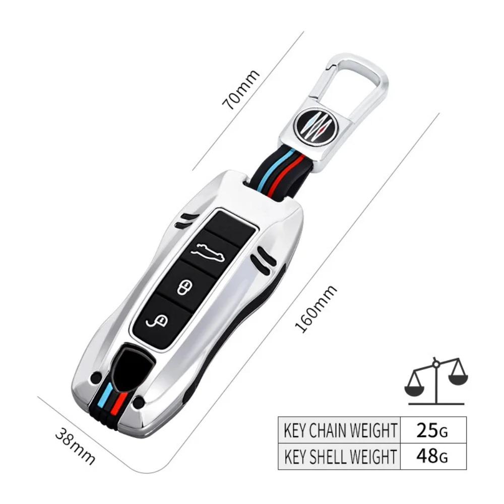 Zinc Alloy Car Smart Key Case Cover Shell Fob for Porsche New Cayenne Panamera 911 992 Taycan Car Protect Interior Accessories