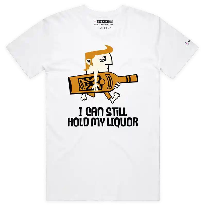 VOICEART I Can Hold My Liquor Funny Social Issue T-Shirt with Premium Graphic 3XL