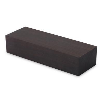 Schwarzes Ebenholz Holz Rohling 12x4x2.5cm Schwarzes Ebenholz Holz Holz Griffplatte Feine Maserung Glatt DIY Material für