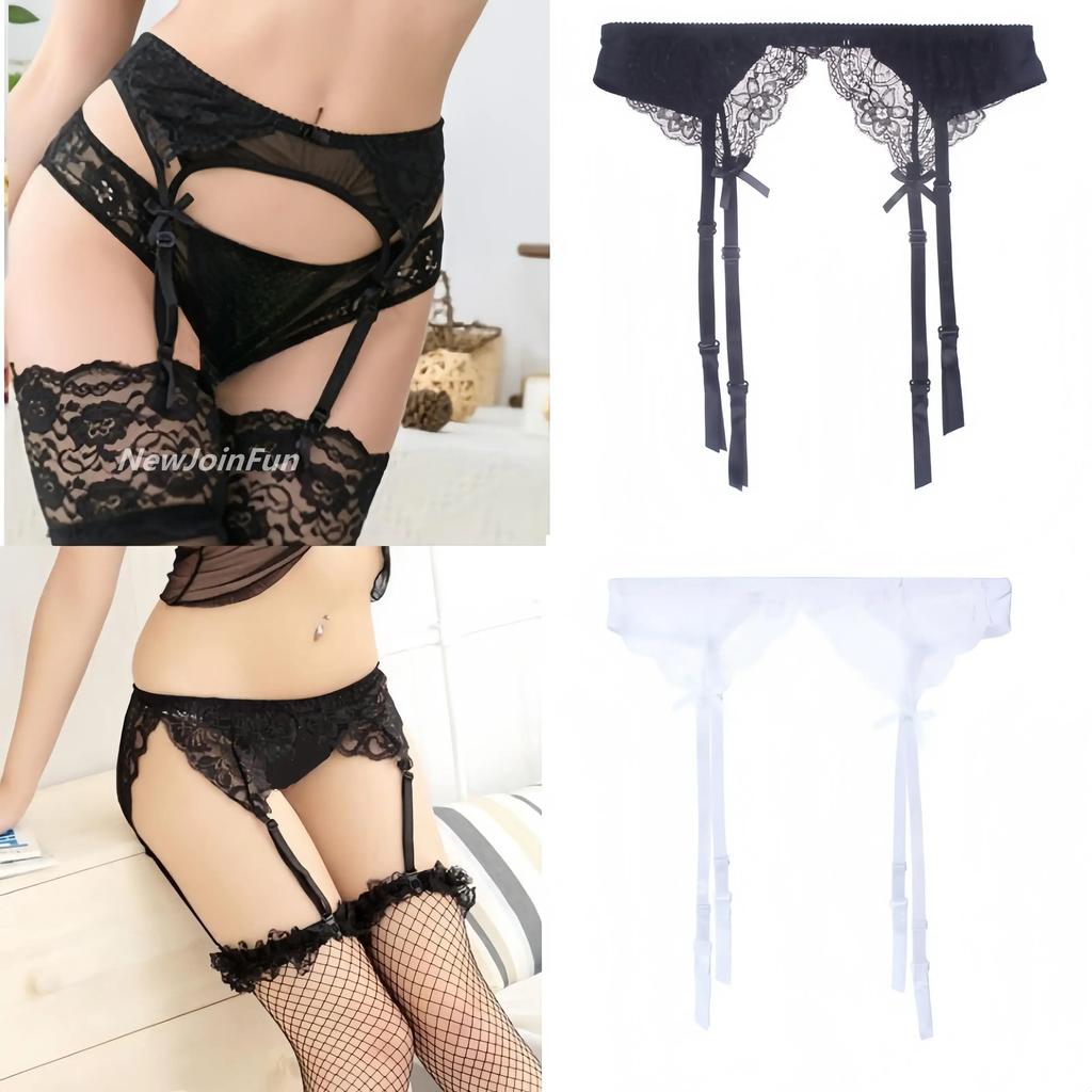 Women'S Suspenders Lace Garter Belt Adjustable Double Breasted Waist Sexy Lingerie Plus Size Transparent Underwear For Stockings