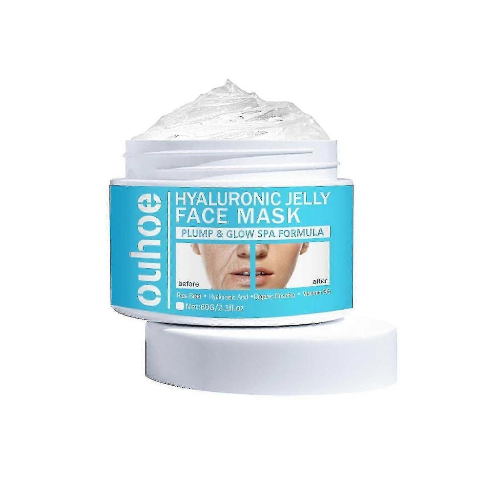 OUHOE Hyaluronic Acid Anti-Aging Gel Mask Fades Fine Lines, Moisturizes Skin, Hydrating and Moistur