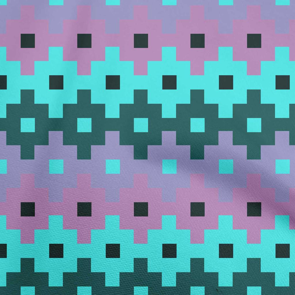 oneOone Georgette Viscose Dark Magenta Fabric Geometric Craft Projects Decor Fabric Printed By The Yard 42 Inch