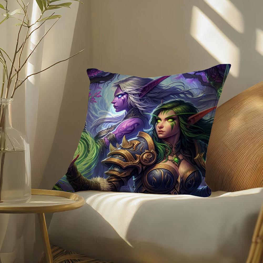 W-Worldofwarcraftgame Pillow Case Pillowcase, Double-Sided Printed, Sofa Cushion, Bedroom Headboard