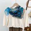 Spring And Summer Light And Breathable 65 * 65Cm Square Scarf Versatile Printed Mulberry Silk Cotton Blended Women'S Silk Scarf