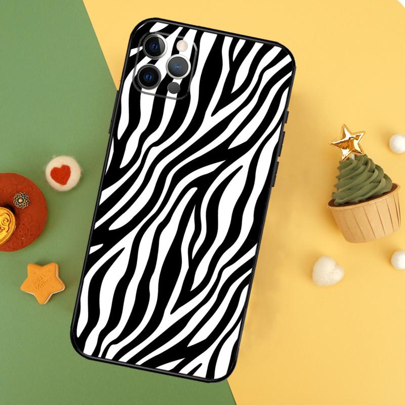 Zebra Stripe Print Phone Case For iPhone 17 16 14 13 12 11 15 Pro Max 12 13 Mini 16E 17 Air Shockproof Cover