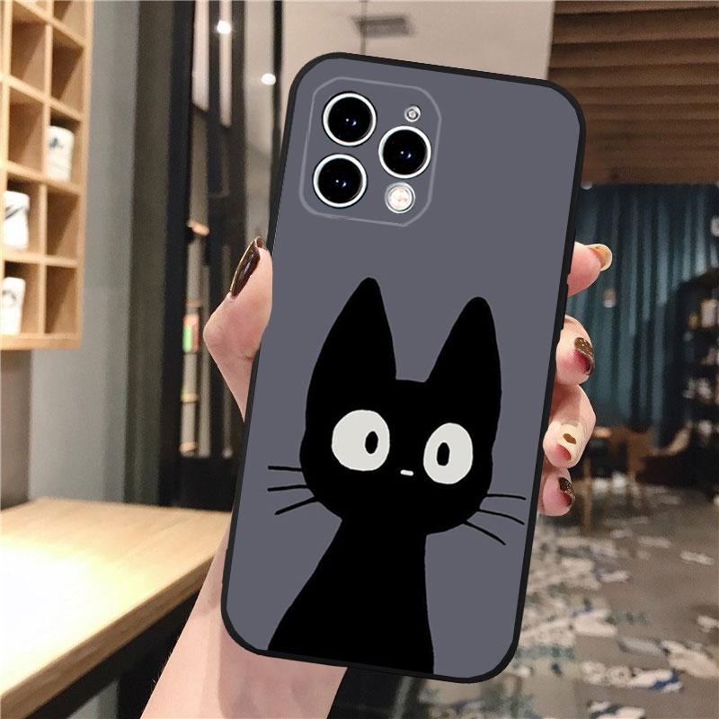 Black Cat Phone Case For Iphone 15 14 Pro Max 13 12 11 Pro Max XSMax XR 12 13 Mini 14 Plus