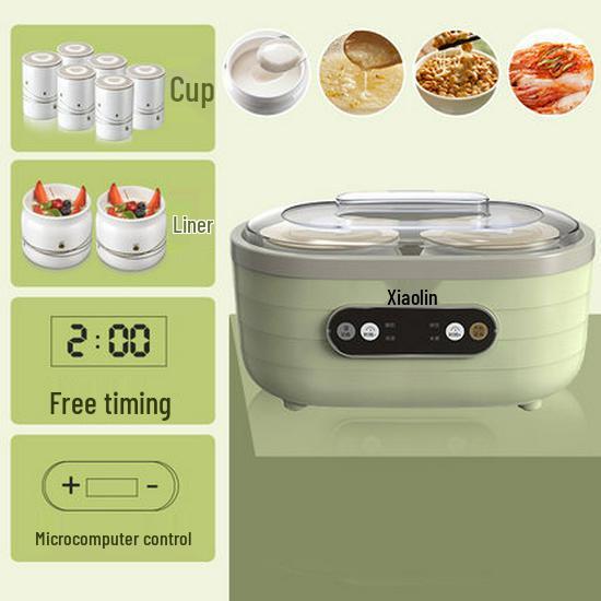 Little Bear Multifunction Yogurt, Rice Wine, Kimchi, Natto Maker with Ceramic Cups – Model SNJ-C10P2