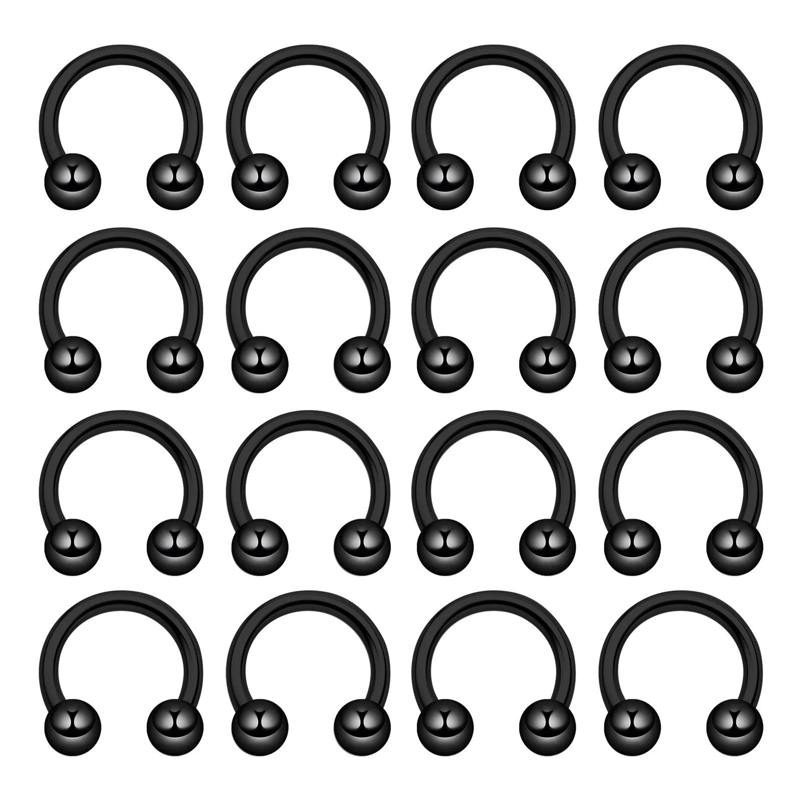 10Pcs Stainless Steel U-Shaped Nose Ring Nail Piercing Jewelry Basic Stainless Steel Nose Stud for Nail Art