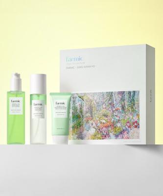 FAMIC X Jung Kwan Ho Moisturizing Care Set (Gel Cleanser 200ml + Serum Mist 150ml + Sunscreen 50ml)
