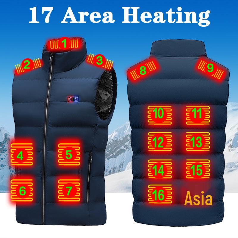 Vestă inteligentă încălzită unisex: Căldură Electrică USB de Iarnă