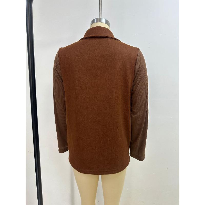Spring and Autumn Women's Fashion Elegant Jackets Solid Color Casual Loose Jackets Winter Retro Jackets Autumn Tops