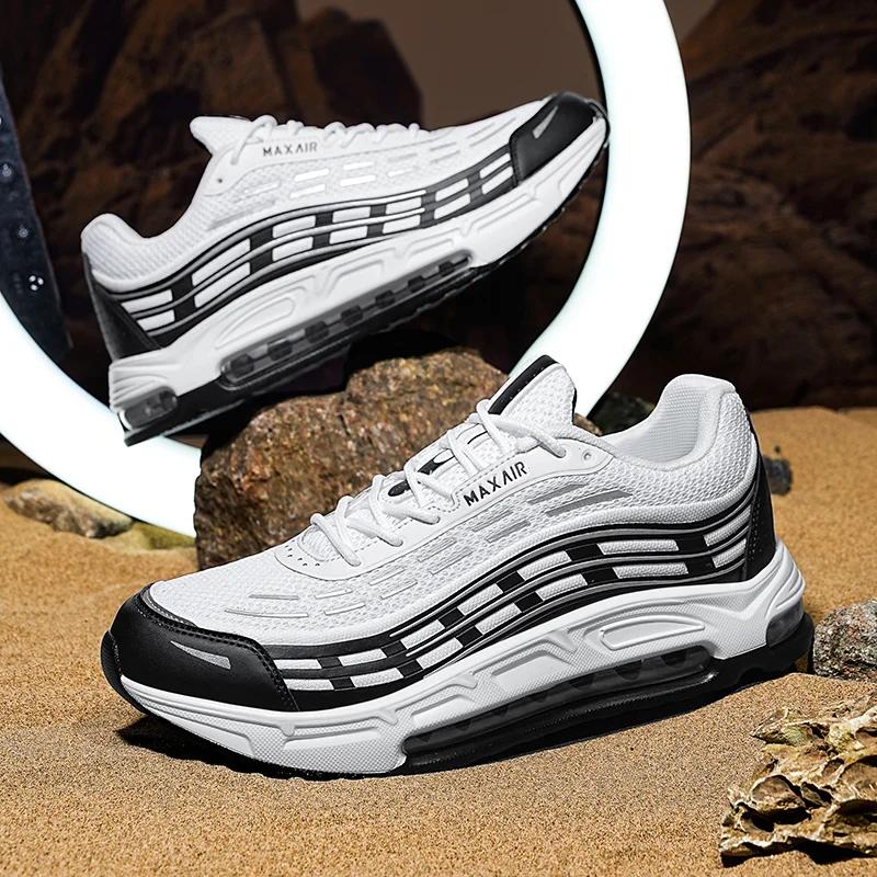 Large Size 39-47 Men's Sports Shoes Full Palm Shoes Outdoor Breathable Anti Slip Wear Resistant Versatile Casual Running Shoes