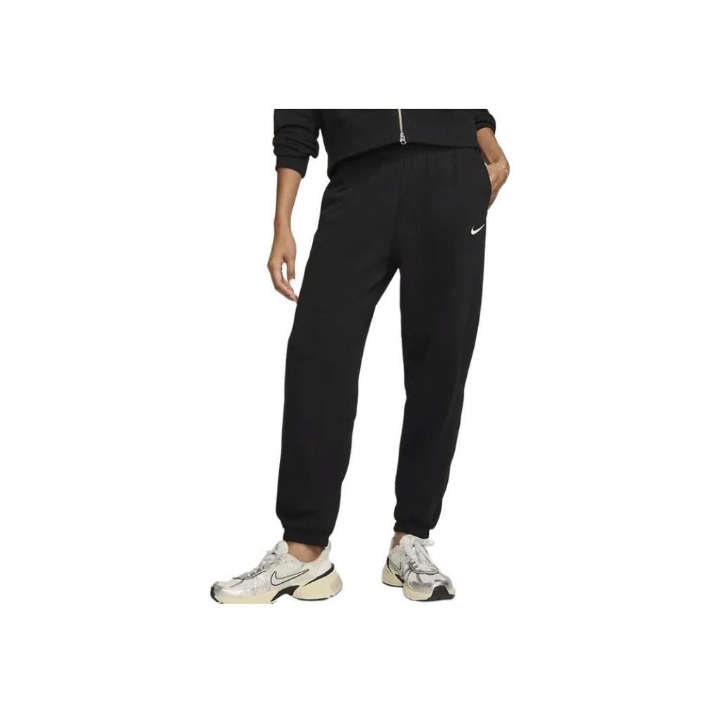 Nike Solid Color Drawstring Loose Fit Knit Joggers Women Bottoms Black HJ8466-010