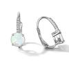 BLUEONE New Opal Earrings 8 * 8mm Electroplated Platinum Round Ear Hook Temperament Fashion Earrings