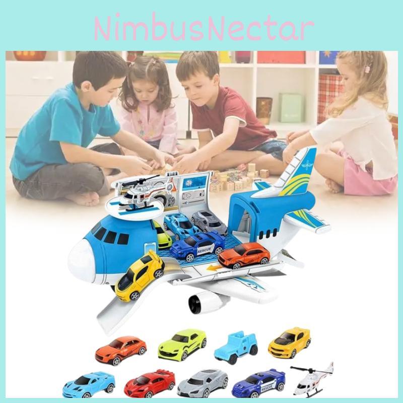 With Toy Aeroplane Vehicles Transport Cargo Airplane Car Children Set Gifts