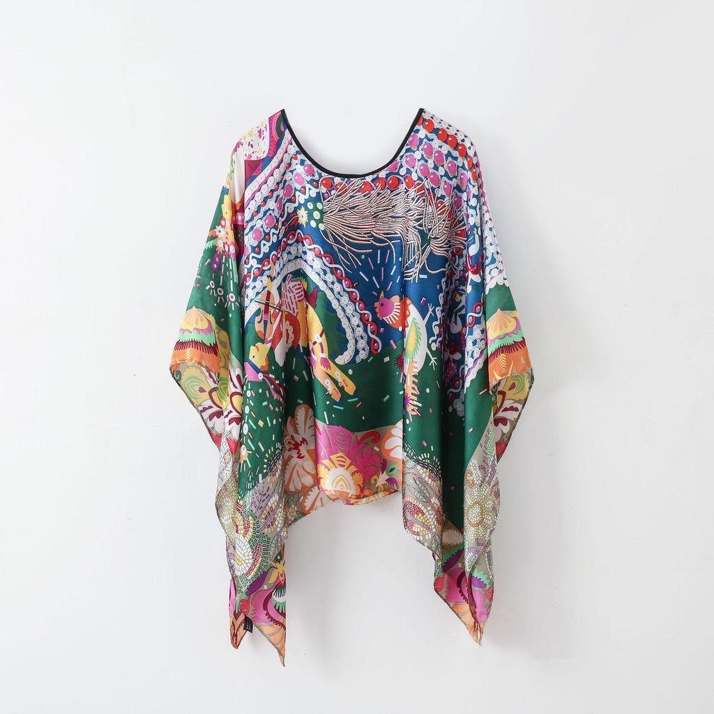 Women's Spring/Summer Silk Scarf & Sunscreen Shawl Cardigan